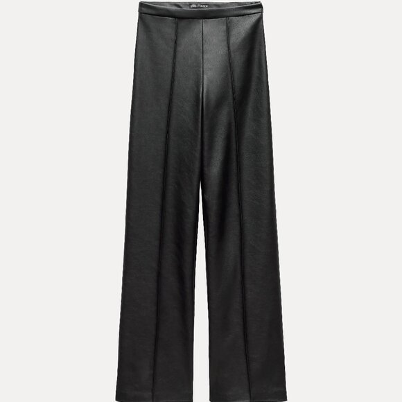 BRAND NEW ZARA FAUX LEATHER PANTS - Picture 4 of 6